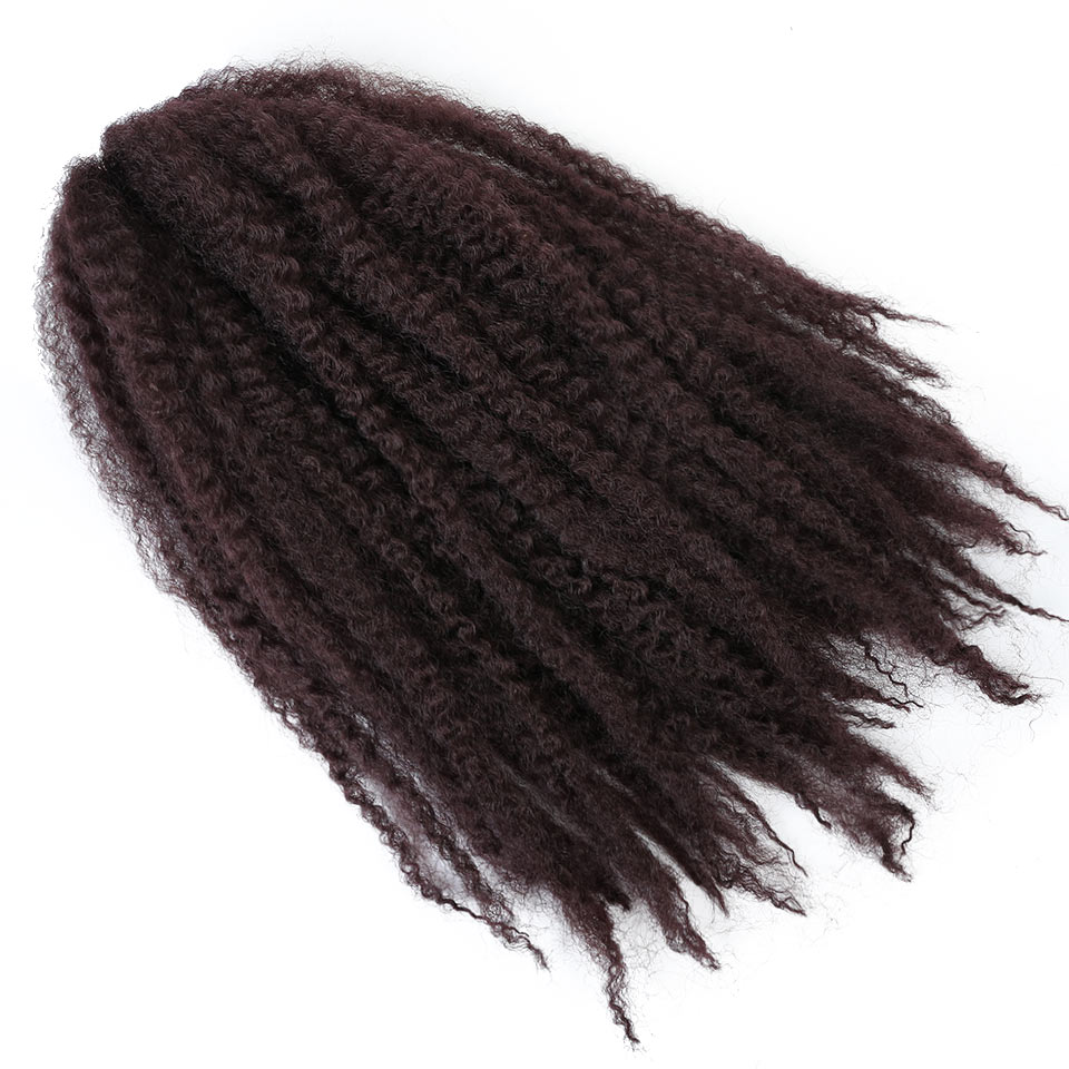 Meifan afro kinky twist hår hæklede fletninger blødt flet hår 18 tommer krøllet hæklet fletning hårtilbehør: 2-33 / 1 stk / parti