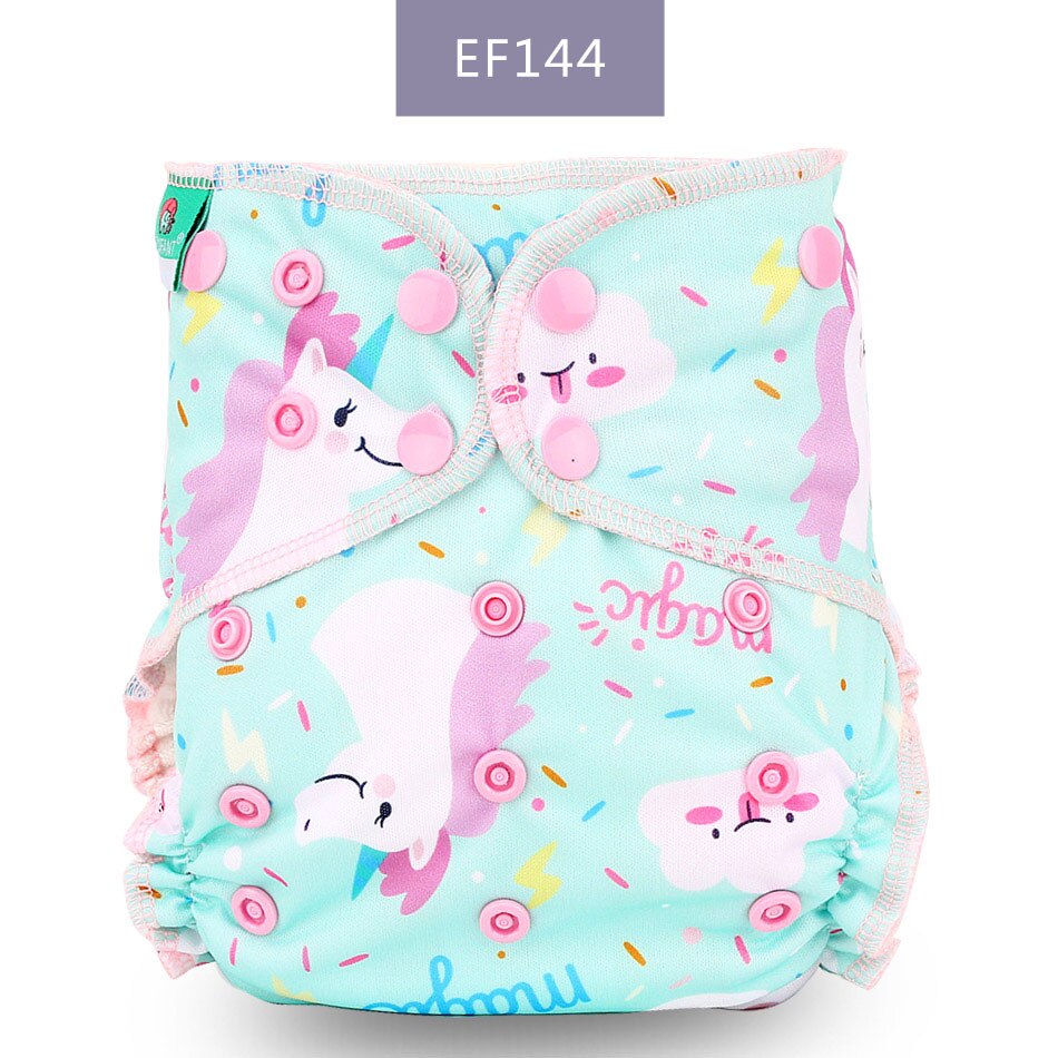 Eco-Friendly Baby Cloth Diaper Reusable Heavy Wetter Hybrid AIO/AI2 Waterproof Bamboo Washable Aio Baby Nappy Best Sell: EF144-Cloth Diaper