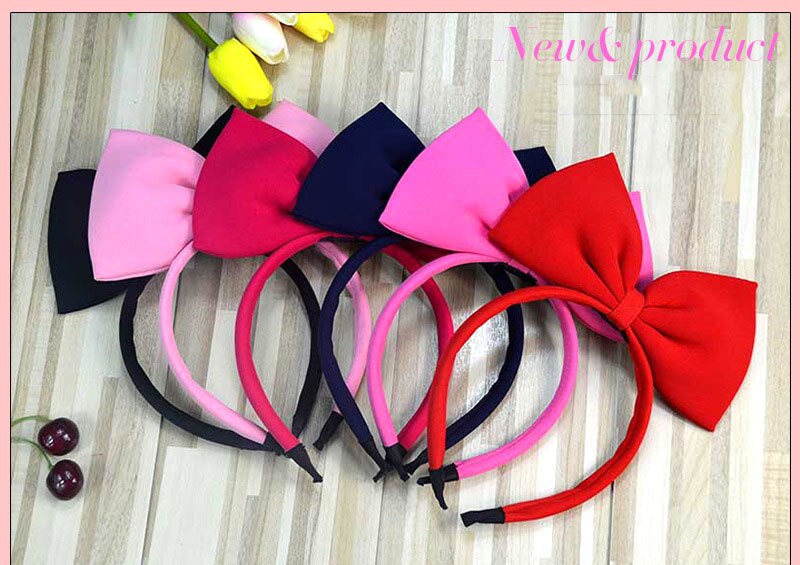 Mignon rouge grand nœud cheveux coton bandeau lolita bandeau cheveux grand nœud papillon bandeaux fille tête cerceau filles cheveux accessoires