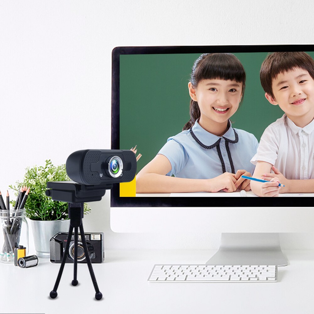 Hd Usb Webcam Computer Camera Met Microfoon Laptop Pc Cam Draaibare Clip Video Web Camera Voor Bellen 2K Webcam