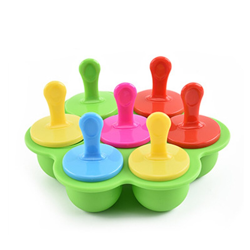 Silikonowe lód wyskakuje forma mini lody piłka foremka robić lodów na patyku formy robić lodów owoce potrząsnąć lód forma na krem dziecko DIY suplement diety narzędzie: zielony