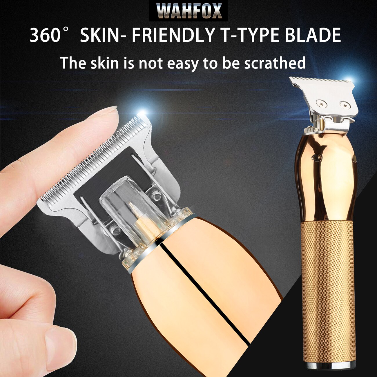 WAHFOX Hair Cutting Machine Cordless Barber Hair Clippers For Men Rechargeable Beard Trimmers Electric Haircut