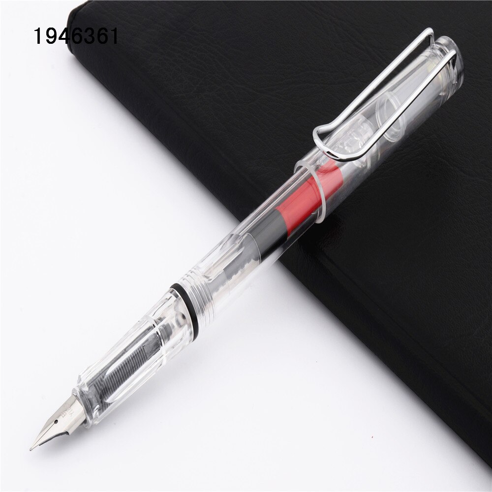 Pluma estilográfica de tinta blanca transparente de lujo de 359, útiles de oficina para estudiantes, bolígrafos elegantes para escribir en la escuela