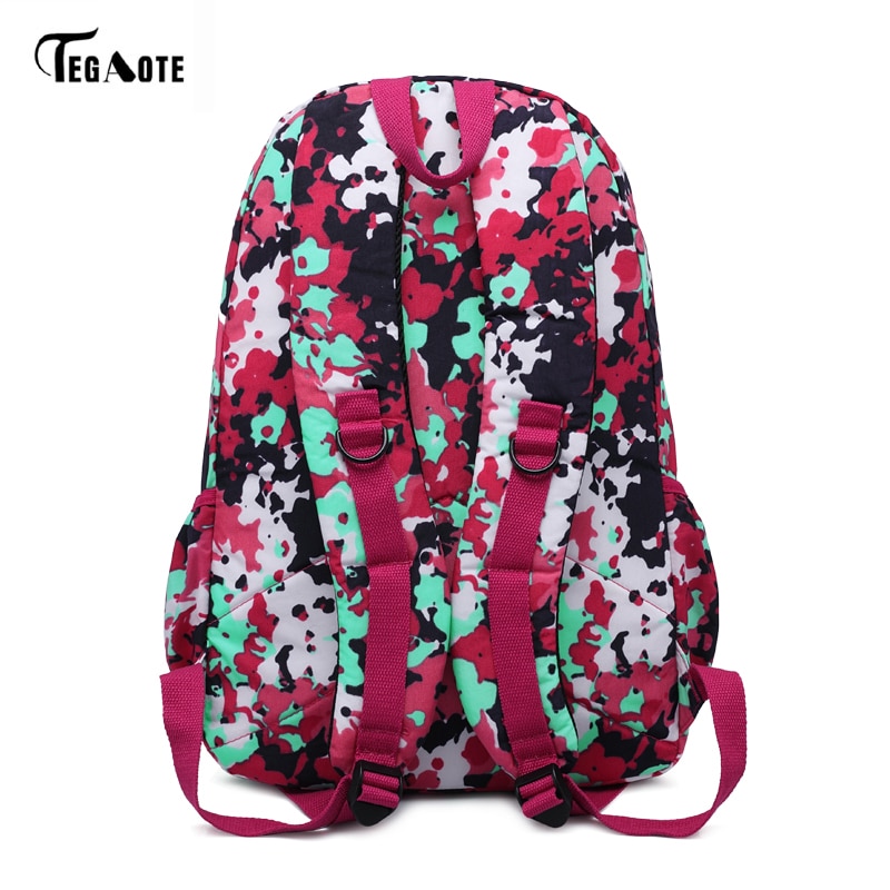 TEGAOTE Girls School Bags Women Printing Backpack For Teenage Girls Shoulder Travel Bags Nylon Waterproof Laptop Bagpack Bolsos