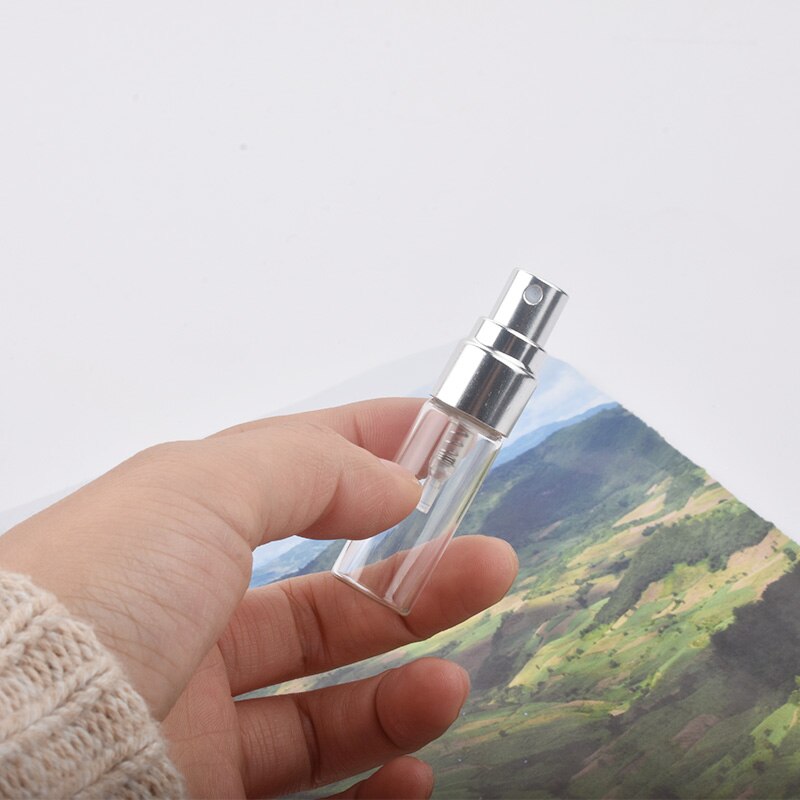 100pcs 2ml 3ml 5ml 10ml Glass Atomizer Bottle Refillable Colorfull Aluminum cap Spray Perfume Bottle Travel Bottles Container