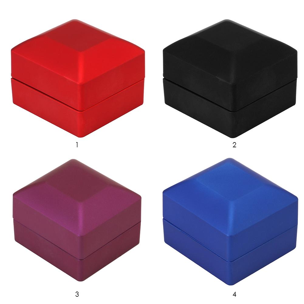 LED Lighted Earring Ring Box Wedding Ring Storage Jewelry Display Packaging Organizer Storage For Engagement