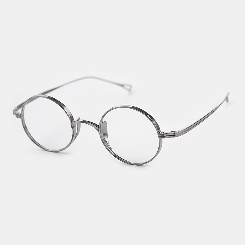 Gafas redondas de titanio para hombre y mujer, montura de gafas Retro Vintage, de de lujo, graduadas, para Miopía: 2