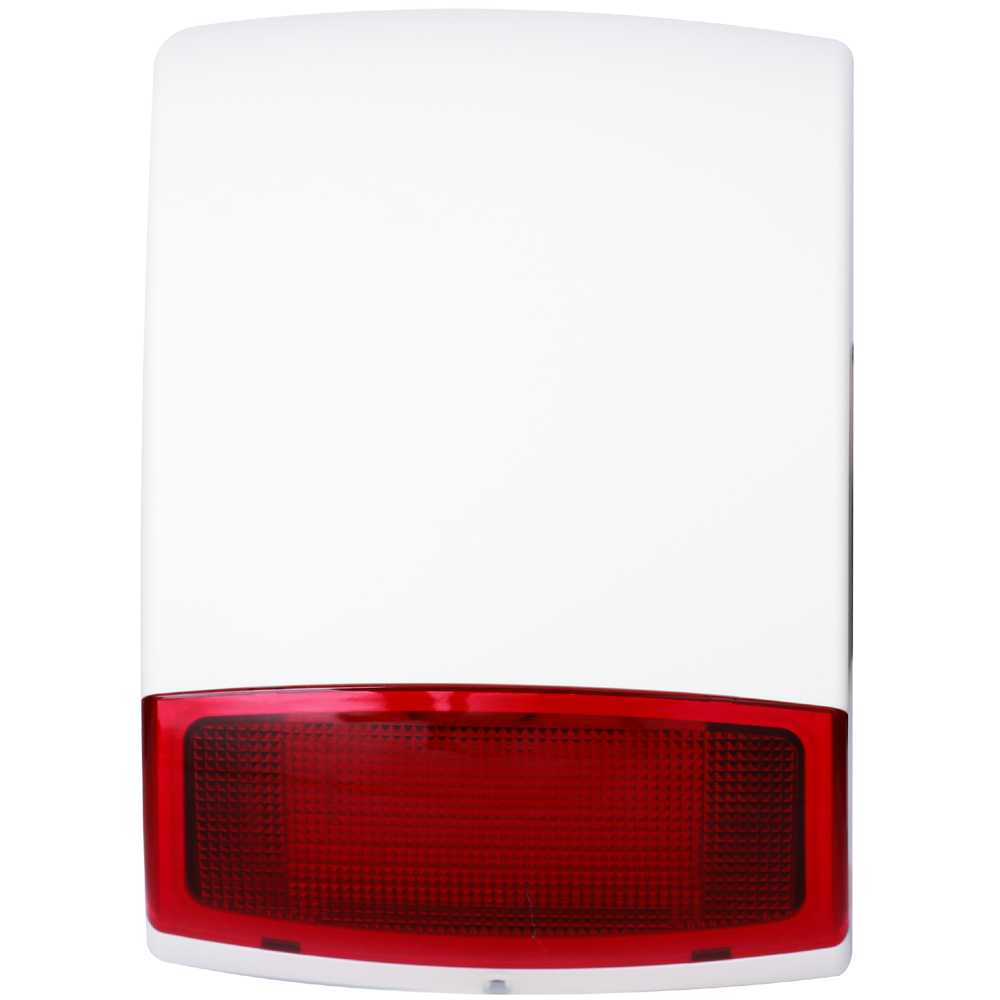 Focus 433Mhz 4PCS alkaline Battery Operate wireless Outdoor Strobe Flashing Siren Wireless Alarm Siren external Strobe Siren