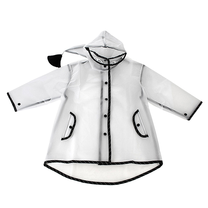 Dla dzieci chłopcy dziewczęta płaszcz przeciwdeszczowy przezroczyste EVA wodoodporna wiatroszczelna z kapturem płaszcze przeciwdeszczowe duży kapelusz ponczo wydłużjeden rondo odzież przeciwdeszczowa Rainsuit: M
