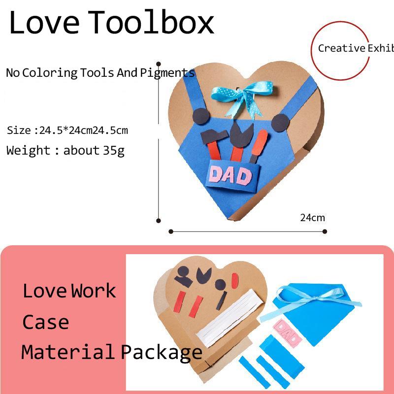 Leraar Vaders Dag Diy Materiaal Tas Liefde Toolbox Kinderen Educatief Ouder Kind Speelgoed Kleuterschool Kids Craft: Default Title