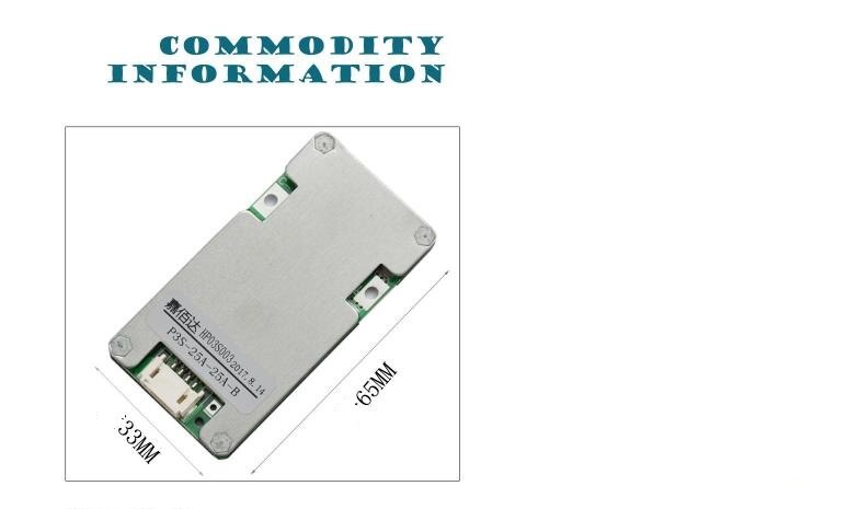 BMS 3S 15A Li-ion bms pcm bms 3s for 3s li-ion battery electric device vehicles