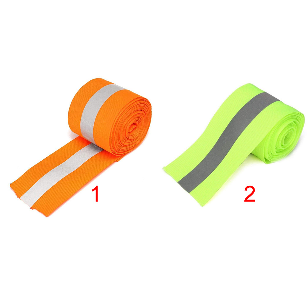 Warning Luggage Ribbon Sewing Reflective Clothes Strip Safety Florescent Tape