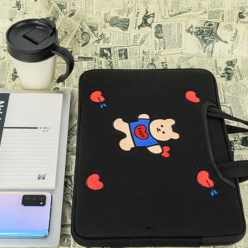 Cotton Bear torby do przechowywania laptopa na rękaw 11/13 cala dla Macbook Air Pro 13 15 torebka na komputer teczka torba na notebooka