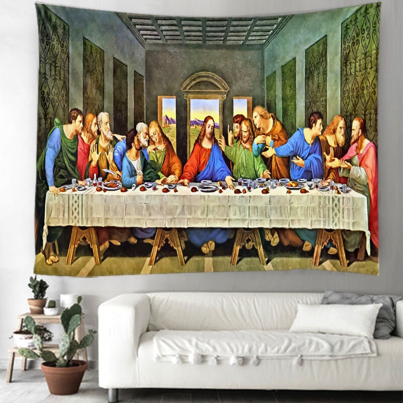 The Last Supper Tapestry Canvas Reproduction Classic Wall Art Canvas Decoration Large Blankets Various Sizes