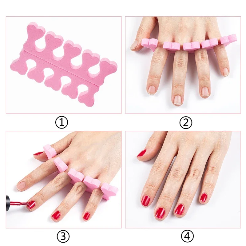 Separadores de dedos para decoración de uñas, esponja para pies, esmalte de Gel UV suave, herramientas de belleza, paquete de manicura y pedicura, Kits de uñas