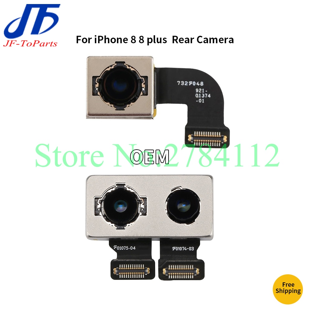 For IPhone 8 8G 8P Plus Back Full Housing Battery Rear Door Cover Middle Frame Chassis with Flex Cable Parts Assembly + Camera