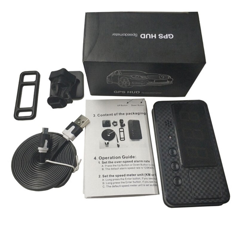 Universal GPS HUD Speedometer Odometer Car Digital Speed Display MPH Over Speed Alarm Car Clock for All Vehicles C60S