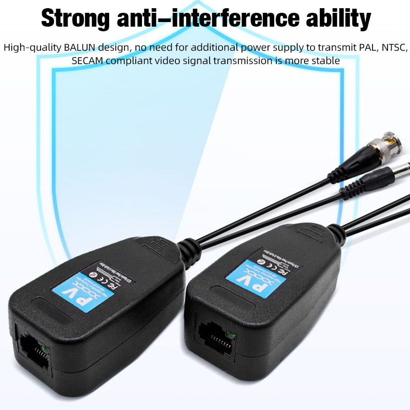 1CH PV balun RJ45 CCTV Video Transceiver Coaxial Transmitters BNC DC Supply Power Connectors For CVI TVI AHD Analog HD Camera