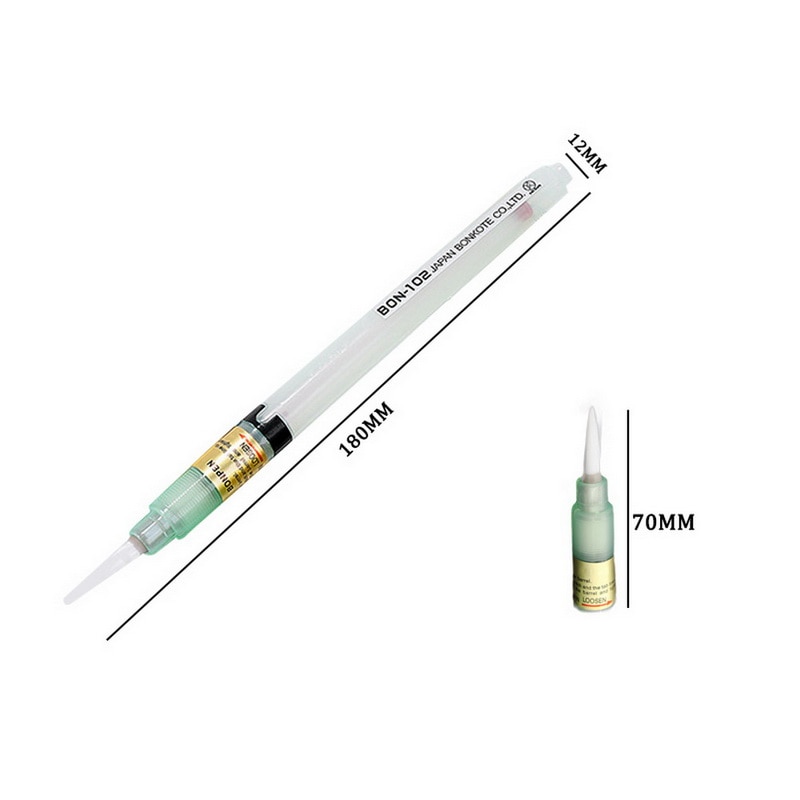 1Pcs 102 Paste Solder Paste Brush Tip / Flat Pen Welding Recyclable weld aid tip rosin tip