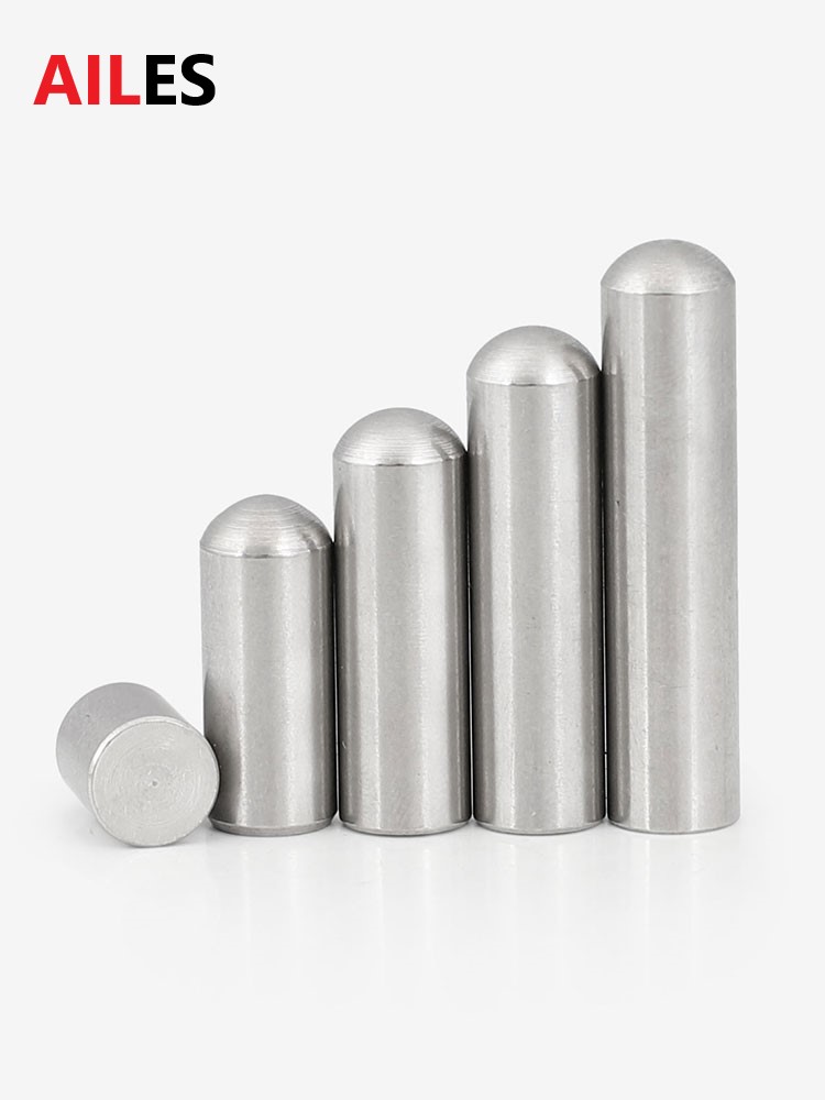 Goupille cylindrique à tête ronde en acier inoxydable, tige de positionnement solide, M1.7 M1.8 M1.85, 3 4 5 6 10mm