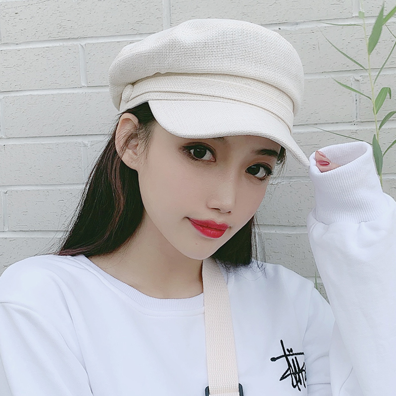 Retro Casual Cotton Berets for Women Man Summer Sunshine Octagonal Hat Peaked Cap Korean Casual Student Beret Vintage Unisex