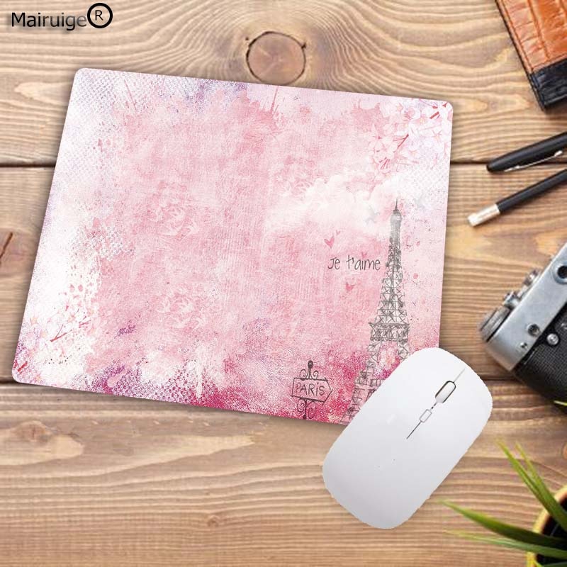 Mrgbest vaaleanpunainen torni maisema kumi hiirimatto rgb hiirimatto pöytä matto iso peliohjain matot lukitusreuna luonnonkumi hiirimatto