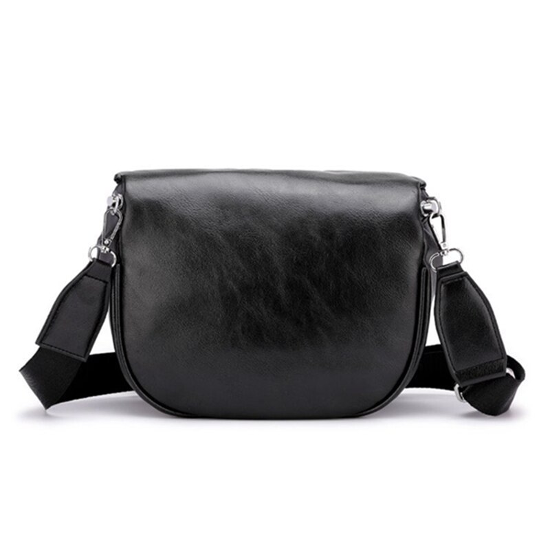 Vintage Small Messenger Bags For Women Semicircle Saddle Poach Shouder Bag Bucket Bags Crossbody Bag Females PU Leather Handbags