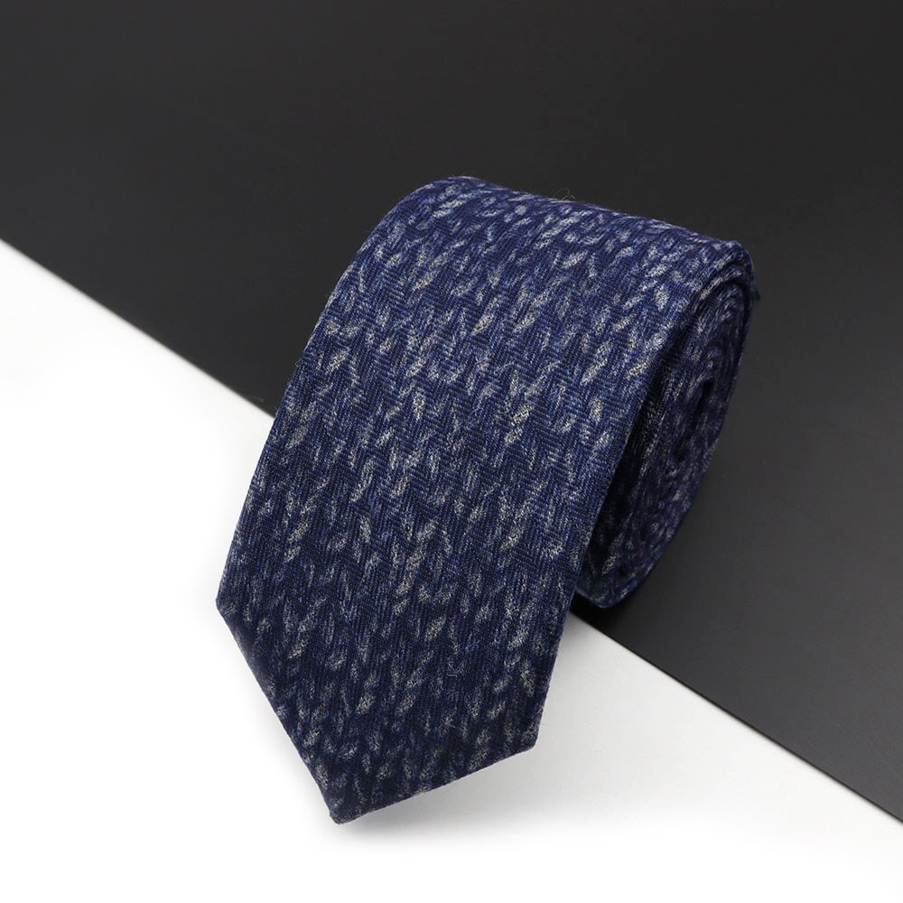 Cravate à carreaux en laine et coton pour homme, vêtement de loisirs, couleur foncée, couleur unie, idéal pour les affaires: 14