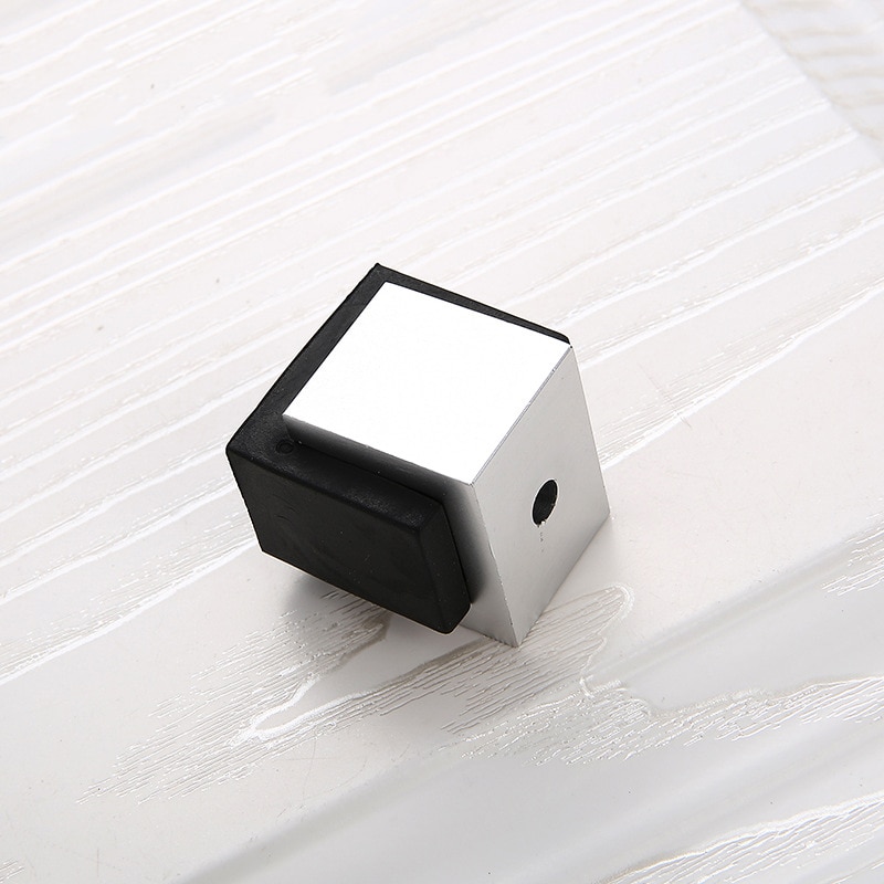 Rubber Door Stops Aluminium Alloy Door Stopper Holders Catch Floor Mounted Toilet Glass Door Hidden Doorstop Furniture Hardware