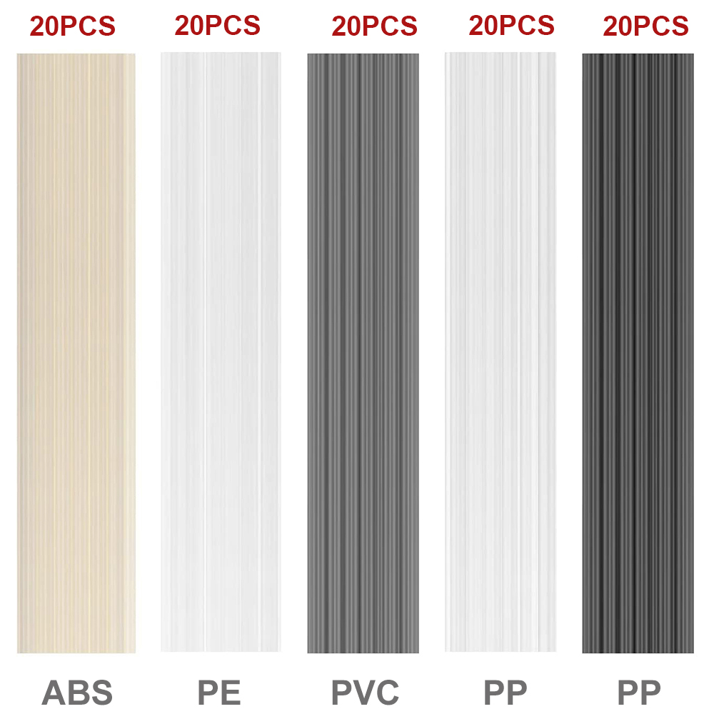 Baguettes de soudage en plastique ABS/PP/PVC/PE, longueur 100mm, 5x2mm, 200 pièces, accessoires de Machine à souder en plastique