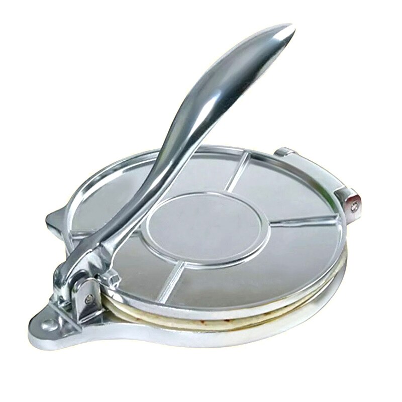 Prensa de aluminio de 8 pulgadas para tortillas, prensa de acero inoxidable para tortitas, harina, maíz, masa, sartén, suministros para hornear y dumplings