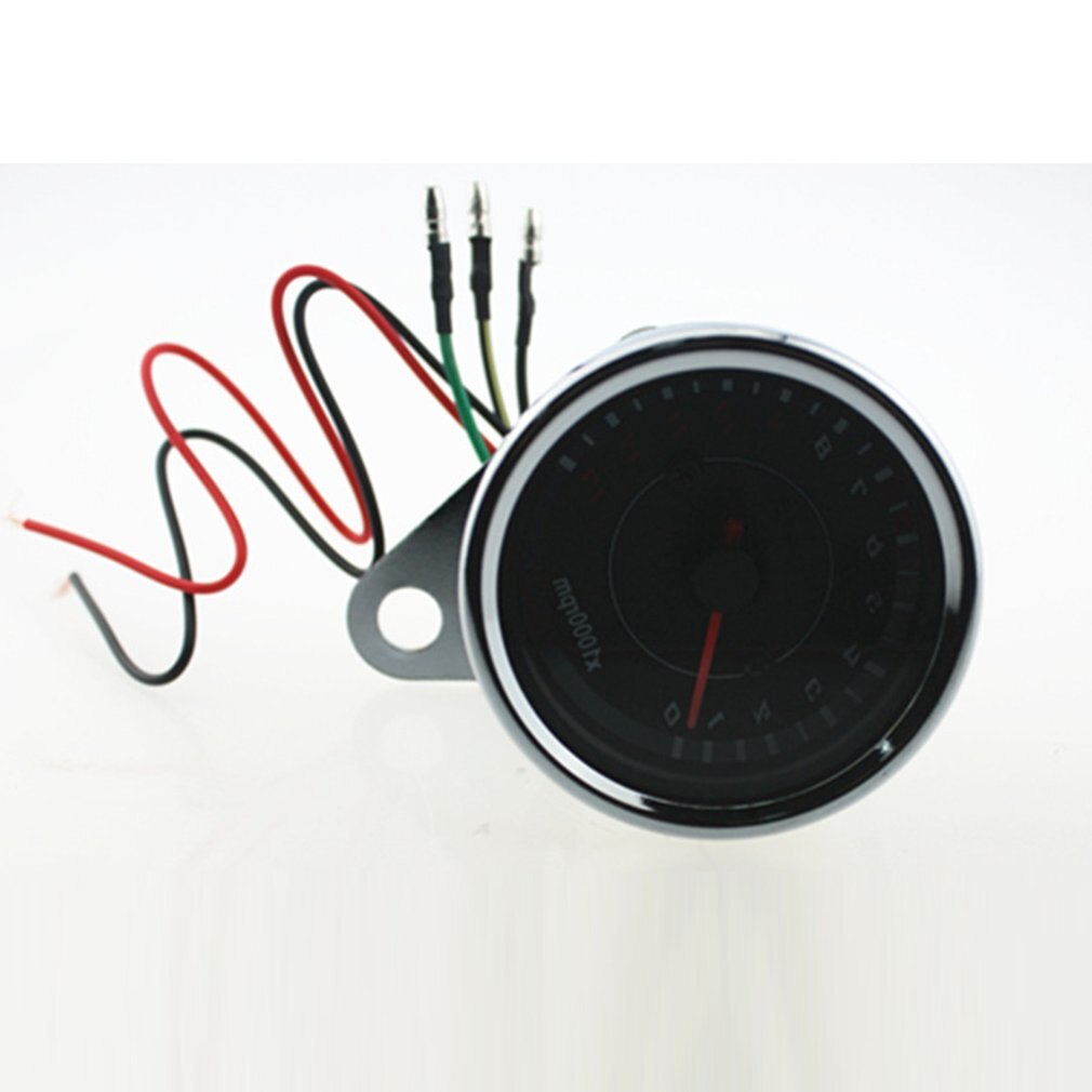 12V Universal Motorcycle Tachometer Meter LED Backlight 13K RPM Shift Motorcycle Digital Tachometer Oil Fuel Lever Gauge