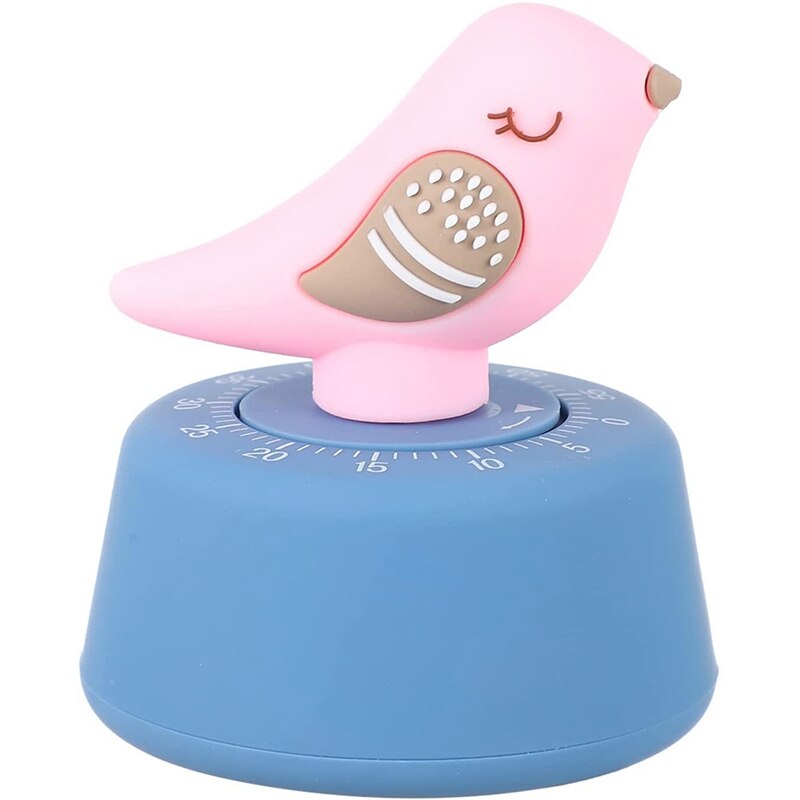 Kitchen Timer Mechanical Egg Timers Figure Countdown Alarm Timer Cooking Learning Work Time Timer For Home: Pink