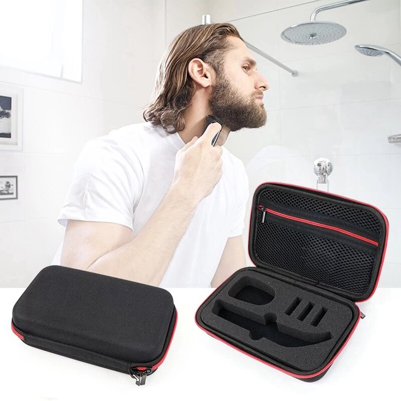 Estuche de almacenamiento para afeitadora OneBlade Pro QP150/QP6520, recortador eléctrico, bolsa de viaje, caja de transporte a prueba de golpes e impermeable: Default Title