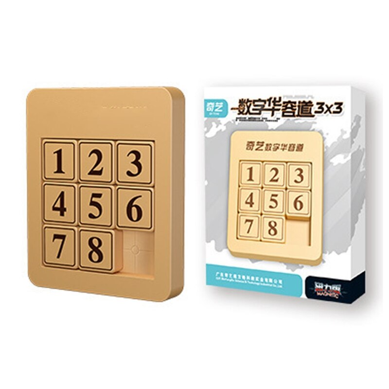 Klotski Number Puzzle Brain Teaser Puzzle Brain Developmental Jigsaw Education Science Kits Toy Magnetic Slide Tangram