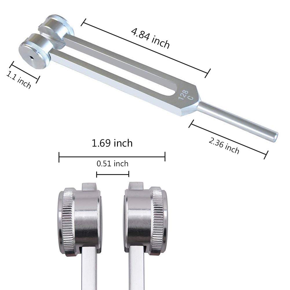 Tuning Fork 128Hz 256Hz Aluminum Alloy High Precision Hearing Detection Relieve Joint Pain ENA88