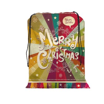 De zak vrolijke kerst print tas kerst trekkoord tassen dames multi-stijl reisrugzak wolesale: 16
