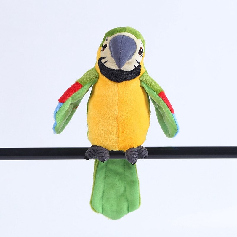 parlando pappagallo Peluche Elettronico di Uccelli Da Compagnia per I Bambini Prima Educazione Giocattolo: verde
