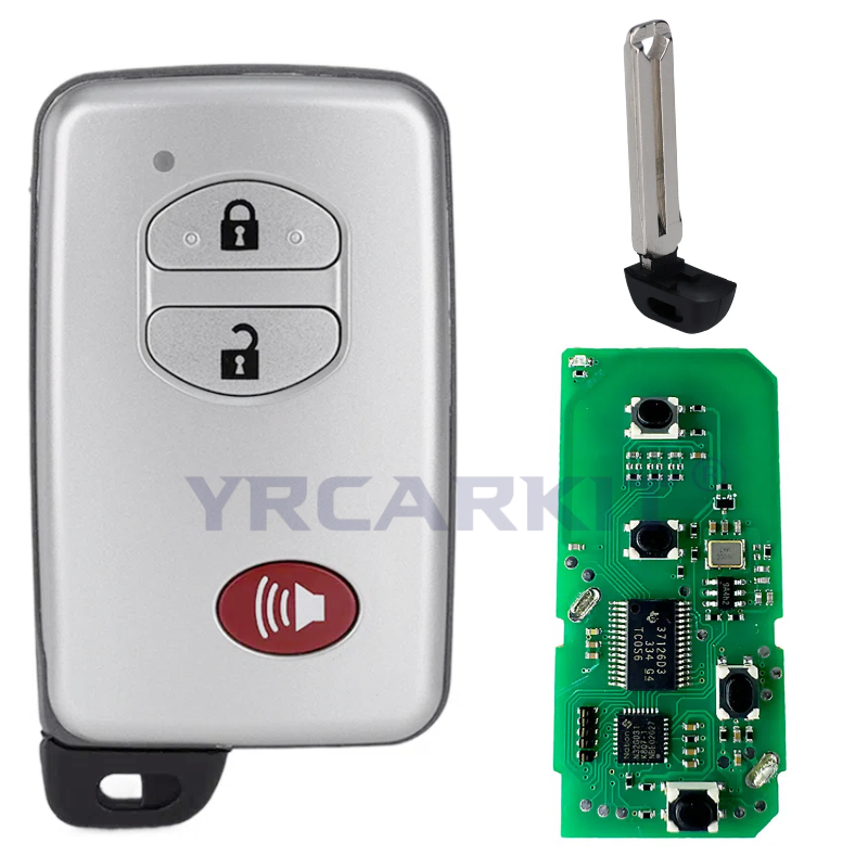 Llave remota inteligente para coche, para Toyota Land Cruiser Prado Camry Crown Aurion LC200 A433 F433, llave inteligente para coche, Chip 4D, 433Mhz: Rojo / 5 Botones