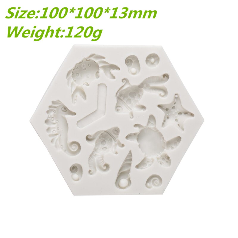 Tartaruga di cavalla Pesci Rossi stella marina silicone Stampo in Resina FAI DA TE Torta Al Cioccolato mousse dolce Fondente Della Muffa Della Cucina di Cottura Strumento di Decorazione