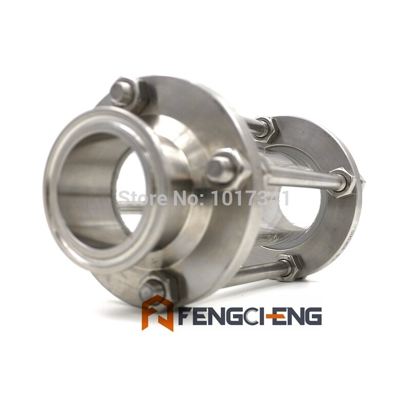 1.5"TC Inline Sight Glass, Sanitary Sight Glass, Tri Clover Type, Homebrew Hardware, 3A