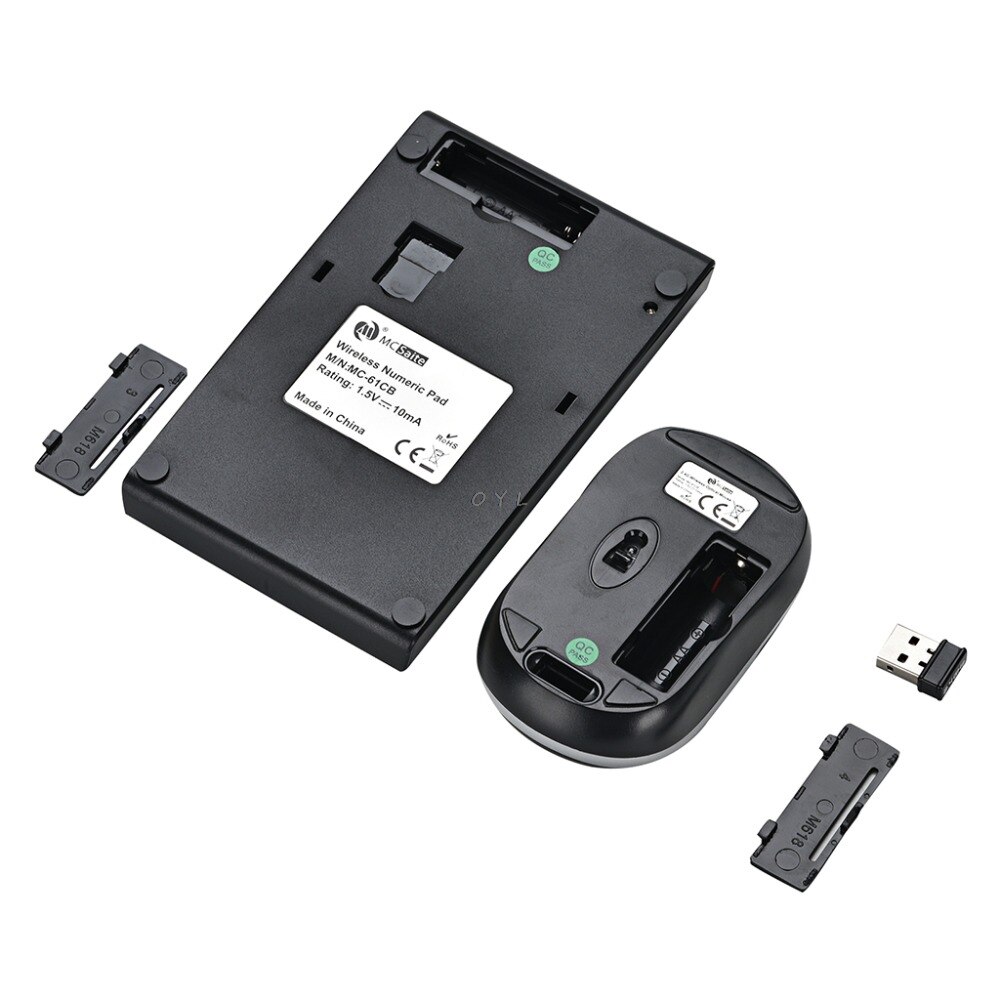 2.4G Auto-Link Wireless Numeric Keypad Number Keyboard &amp; Optical Mouse Combo Set For Desktops Laptops