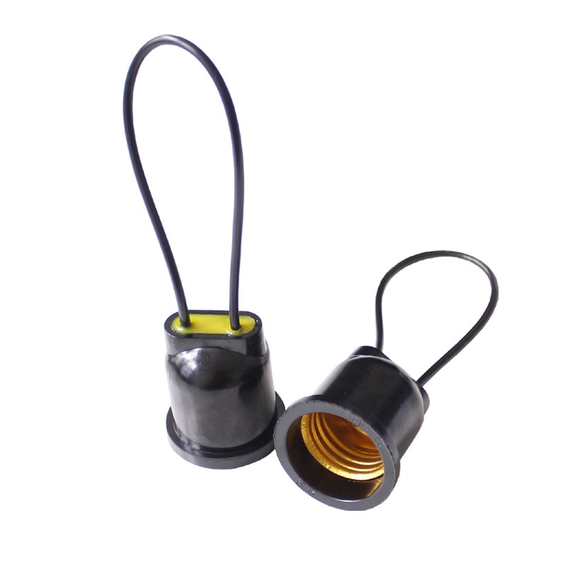 Waterproof E27 Light Bulb Socket Copper Wire Light Bulb Socket Lamp Holder Base For Indoor Outdoor Lighting AC110-240V