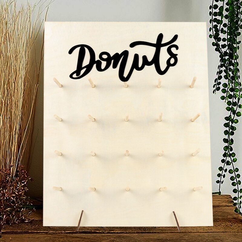 20/9 pinnar donut vägg donut hållare donut styrelser stå bröllop bord dekorationer födelsedagsfest gynnar baby shower leverans