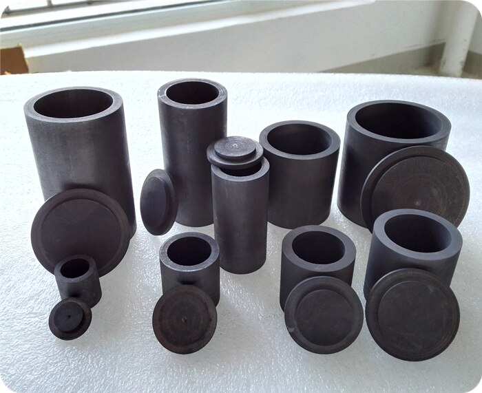 99.95%Pure Graphite Crucible with Lids /R50* H80mm/ Cylindrical Crucible /Graphite Crucible