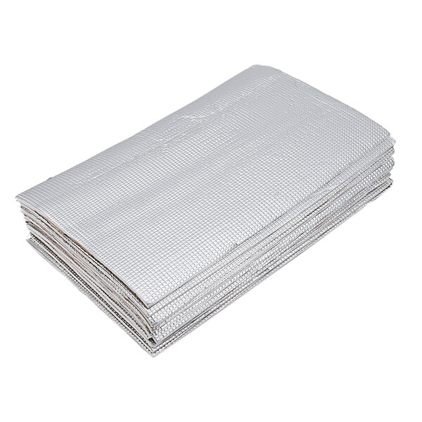 Car Firewall Ceiling Door Aluminum Foil Automotive Firewall Sound Deadener Heat Insulation Deadening 50Cmx30Cm 19.7 Inch X 11.8