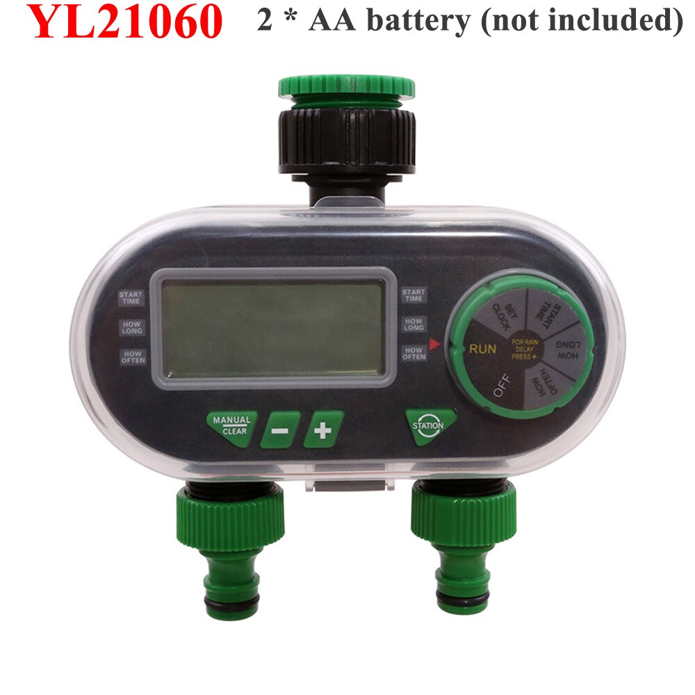 Digital Water Timer Electronic Solenoid Valve Irrigation Controller with Rain Delay for Auto/Manual Garden Watering Water Timer: YL21060