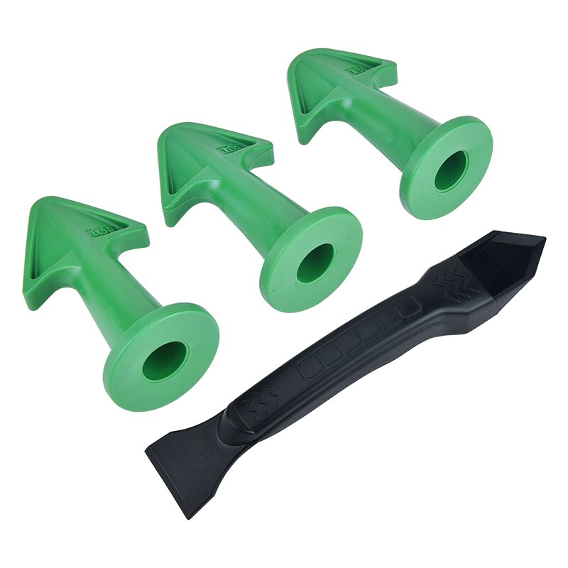 Caulk Nozzle&Scraper Set Caulk Tools Caulk 4pcs/set Finishing Tool Kit Caulk Nozzle Scraper Set Reusable Scraper