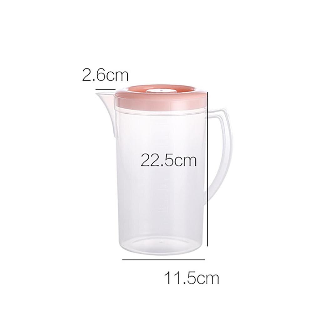 2000ml Plastic Juice Water Bottle Jug Drinkware Large Capacity Bottles Pot Heat Resistant Water Pitcher Household Items Kettle
