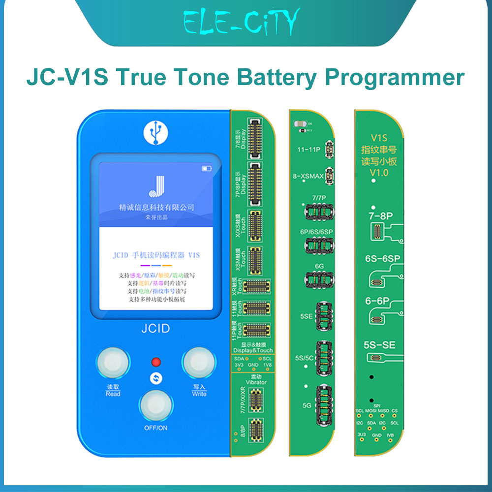 Novo JC-V1S lcd oled incell tela de toque verdadeiro tom reparação chip programador para iphone 8plus x xr xs max 11 11pro 11pro max